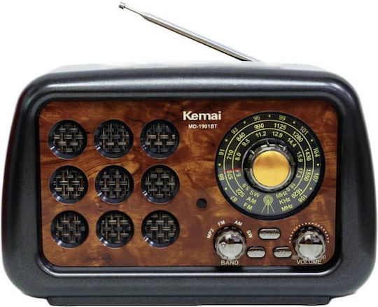 KEMAI MD-1901BT Retro mit USB Braun