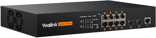Yealink RCH80 Managed L2 PoE+ Switch with 8 Gigabit (1Gbps) Ethernet Ports