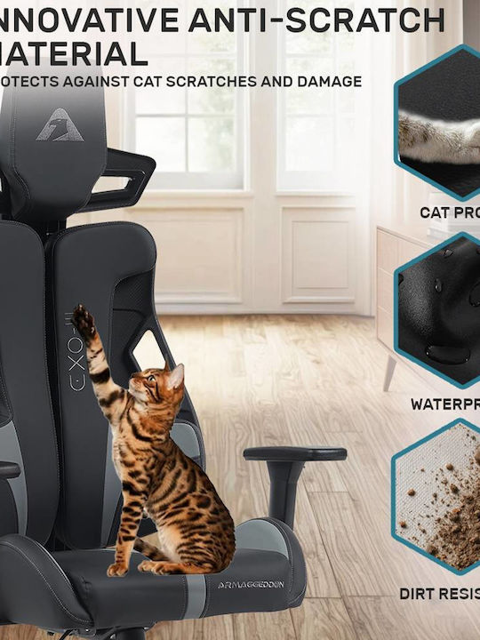 Armaggeddon Exo III Artificial Leather Gaming Chair with Adjustable Arms Salt Flat