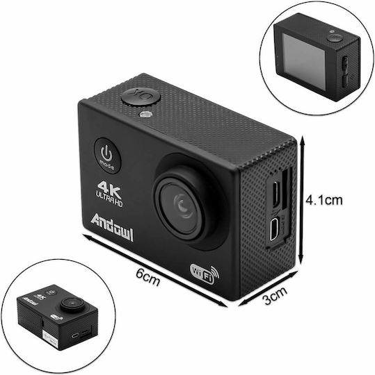 Andowl Qk999 Hd Action Camera HD (720p) Μαύρη