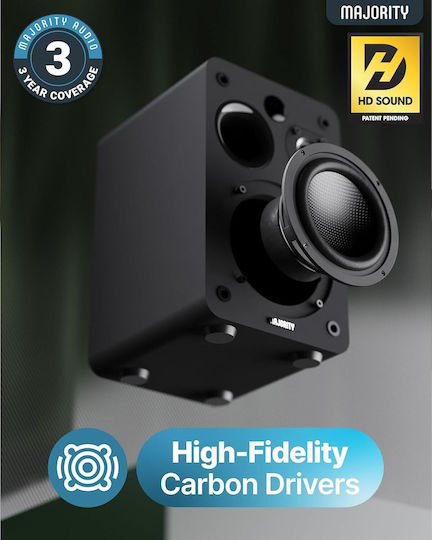 Majority D70X Самоусилващи Се Тонколони С Bluetooth 70W Комплект Черни