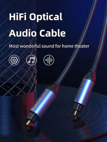 Cabletime Optical Audio Cable TOS Male - TOS Male Black 3m (CT-AV380-P04GN)