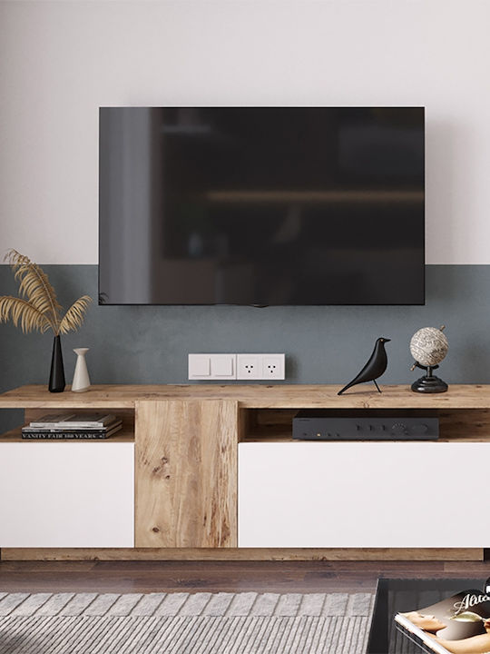 TV Stand Elana White L150xW29.5xH46.3cm