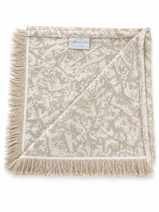Xionoula Home Cuverturi Pentru Canapea 3 Locuri Jacquard 180x300cm Ecru