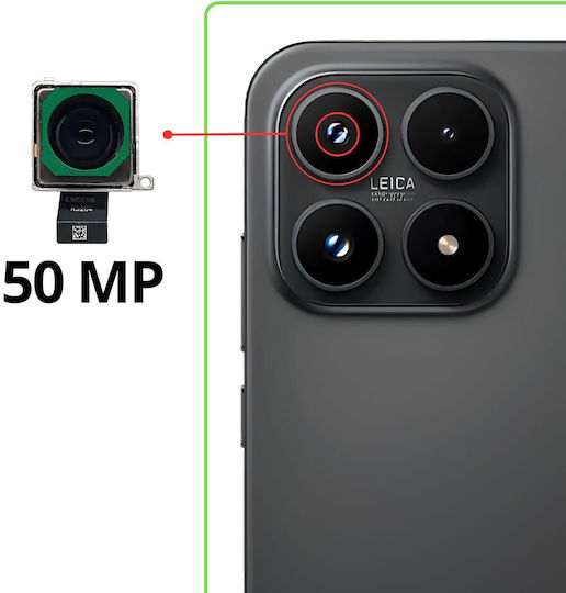 Clappio 50 Mp Rear Camera Module Xiaomi 17 Flex Cable Black