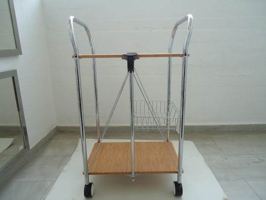 keleman Металик Сребрист Кухненски Тролей 61x40.5x95см 8070/ТЕ