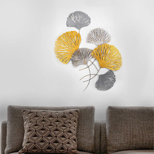 Megapap Decorative Tapestry Flower Handmade Bronze Fabric 100x75cm