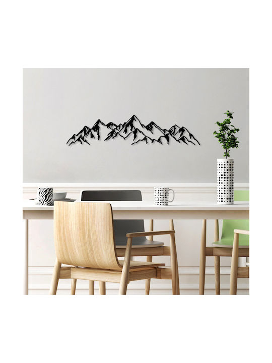 Megapap Handgefertigter Wandbehang aus Stoff Schwarz 62x14cm