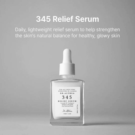 Dr. Althea 345 Relief Serum Soothing & Moisturizing Face Serum with Centella Asiatica & Niacinamide for Detoxifying & Revitalization 30ml