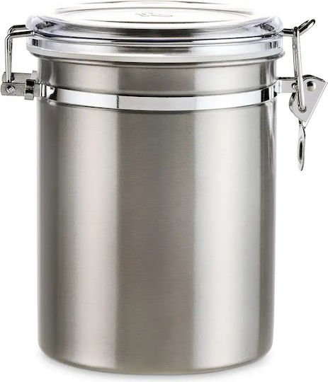 Tchibo Casetă pentru Cafea cu Capac Ermetic din Oțel Inoxidabil Maro 17x17cm 1 Buc