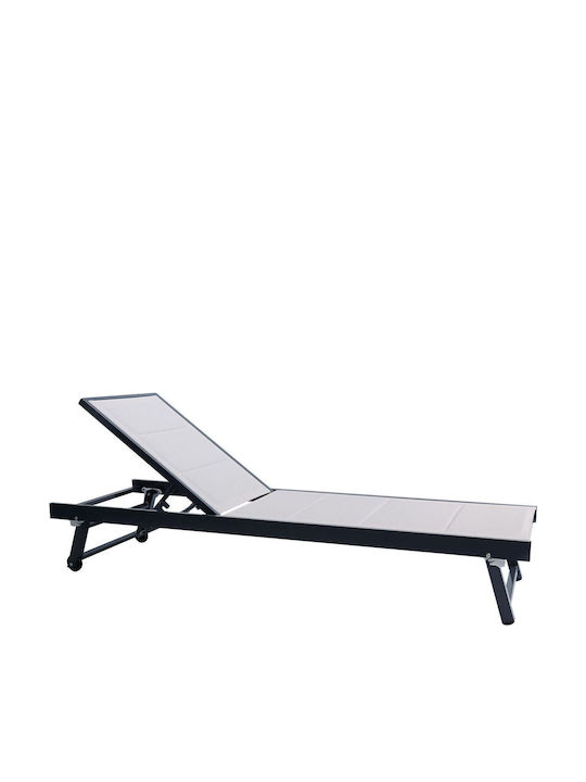 Ξαπλώστρα Αλουμινίου Pool με Ύφασμα Textilene & Ρόδες 187x64x30εκ. Ξαπλώστρα Αλουμινίου Pool με Ύφασμα Textilene & Ρόδες 187x64x30εκ.