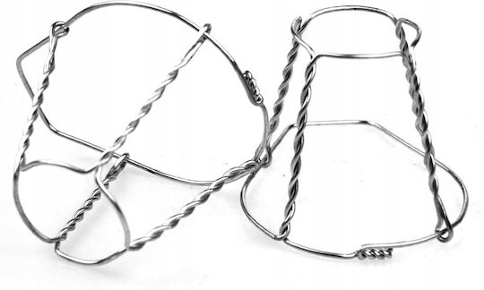 10x Wire Basket Without Plate Silver Black