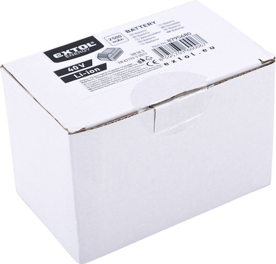Li-ion Battery 40v Extol Industrial 2500 Mah Enhanced Protection 8795680