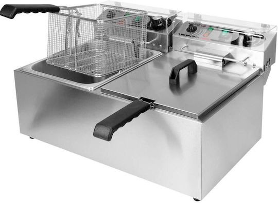 Professional Double Electric Fryer Yato Gastro Capacity 2 X 8 L Power 2 X 3.3 Kw 425x580x335 Mm Single-phase Stainless Steel