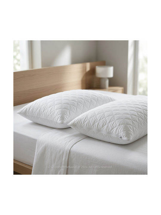 Casa Colori Schutzkissenbezug-Set Gesteppt White 50x70cm.