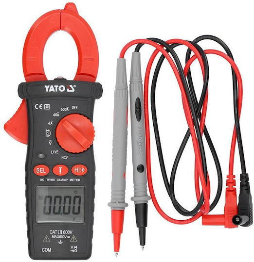 Yato Yt-730935 True Rms Ac 600a Multimeter Ac Dc Voltage Measurement Ac Current Measurement 0-600a 0-600v Lcd Display