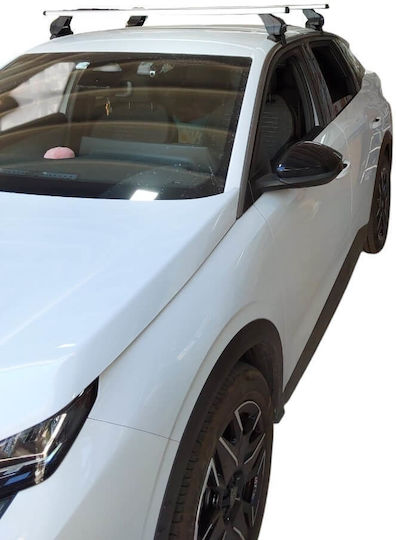 Menabo Таванни Стелки За Автомобил Алуминий За Peugeot 3008 2023 С Крака За Покривен Багажник И Заключване Сребрист