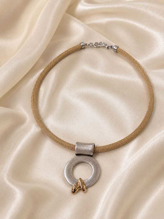 Liva Fashion Geometric Gold Plated Necklace