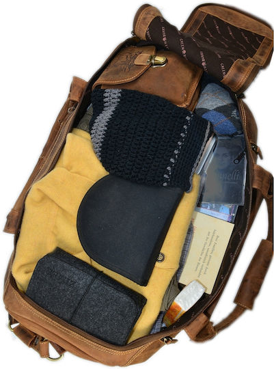 Greenburry Geantă Voiaj Maro din Piele M53xL26xÎ34cm.