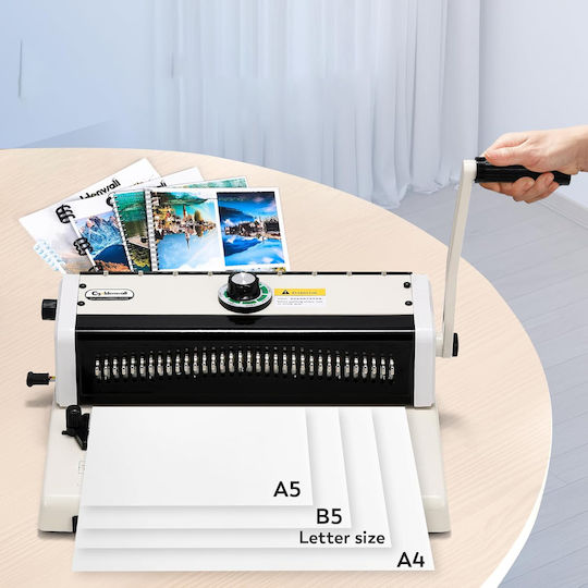 Mașină de Legat Spirală 34 Găuri A4 Până la 120 File Manuală Birou Articole de Expunere Expoziție Categoria A