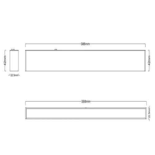 Baris Light LED Commercial Linear Wall Lighting 15W Warm White