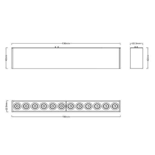 Baris Light LED Commercial Linear Wall Lighting 12W Natural White 34cm