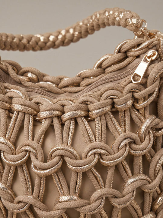 Damentasche Schulter Beige