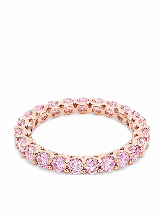Verita Women's Eternity Band Ring with Zircon Made of Gold Plated Silver