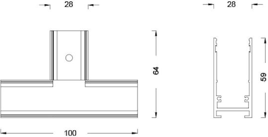 T Corner Magnetisches Mini-Oberflächen-Beleuchtungszubehör Sandy Weiß 1 Stück