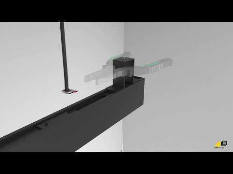 Magnetische Wandmontierte Schiene Mini Track 2c Oberfläche Sandy Schwarze Dali 2m