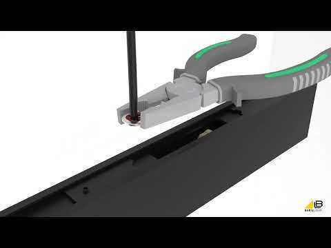 Magnetische Wandmontierte Schiene Mini Track Oberfläche 2c Sandfarben Weiße dali 1m