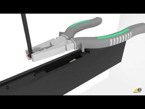 Magnetische Wandmontierte Schiene Mini Track Oberfläche 2c Sandfarben Weiße dali 1m