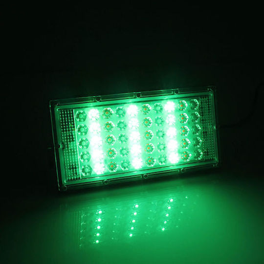 Водоустойчив LED прожектор 50W RGB с дистанционно IP66
