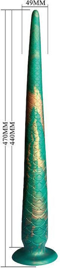 Power Monsters Dildo με Βεντούζα Πράσινο