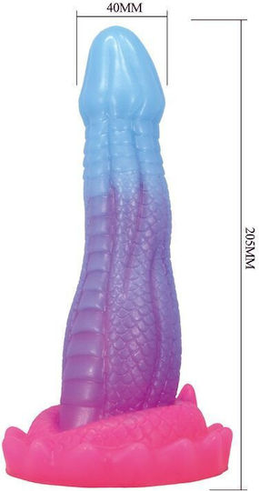 Power Monsters Dildo με Βεντούζα Μπλε