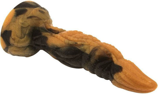 Power Monsters Dildo με Βεντούζα Καφέ