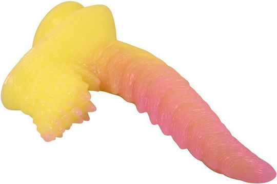 Power Monsters Dildo με Βεντούζα Ροζ