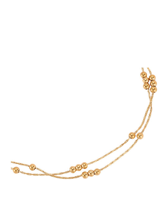 Papoulidis Jewellery Златно Покрита Верига за Глезен от Стомана