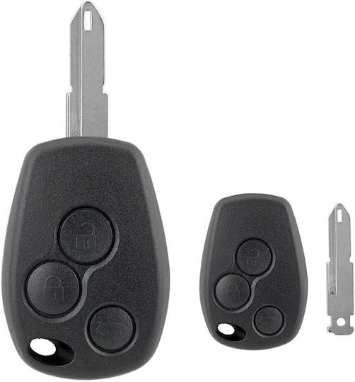 Carcasă Telecomandă Auto 3 Butoane Cu Lamă Compatibilă Dacia Logan Sandero Duster