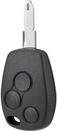 Carcasă Telecomandă Auto 3 Butoane Cu Lamă Inclusă Compatibil Renault Trafic Clio Modus Maestru Vivaro Movano