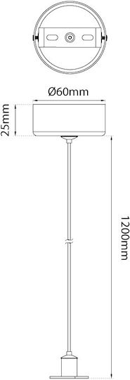 Baris Light Pendant Kit B Magnetisch Mini Sand Schwarz 1 Stück