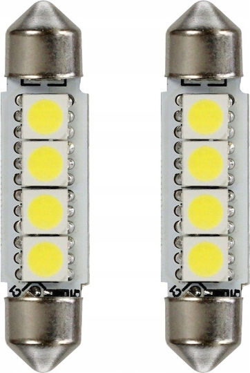 2x Bec Led C10w 41mm Retrofit Led Cald Alb Cald