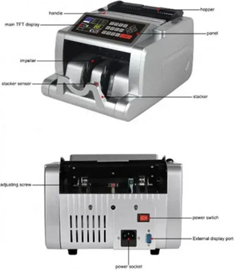 1000 Брояч на Банкноти с Микс Броене с UV| MG| IR Откриване на Фалшиви