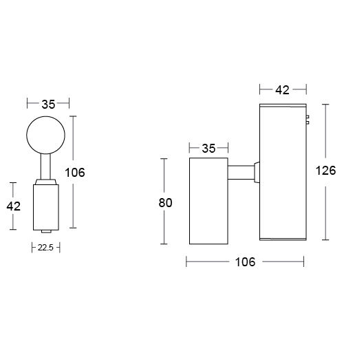 Baris Light LED Commercial Linear Wall Lighting 5W Warm White 30cm