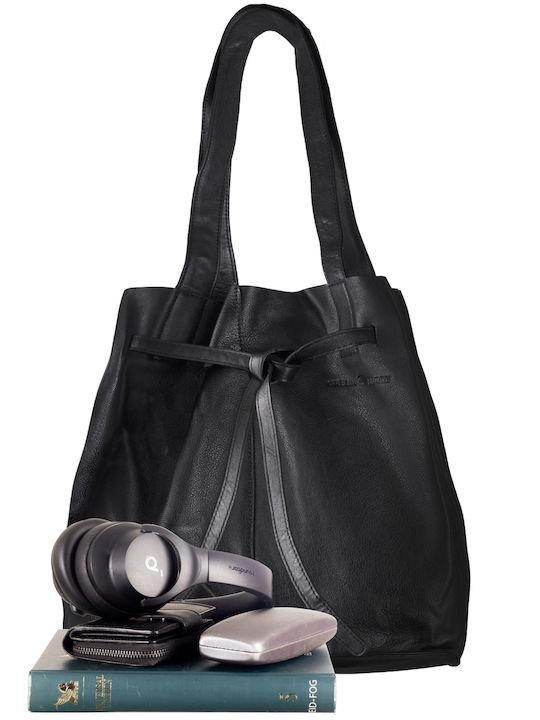 Leather Women's Shoulder Bag Black