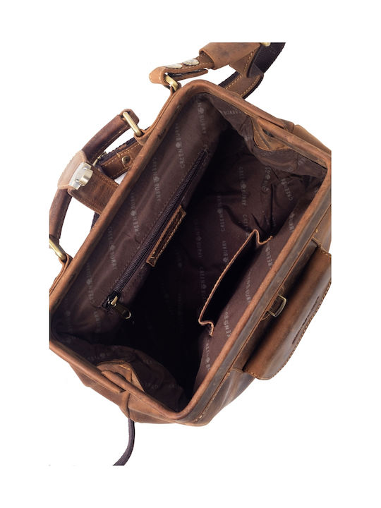 Leather Women's Shoulder Bag Brown