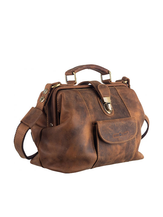 Leather Women's Shoulder Bag Brown