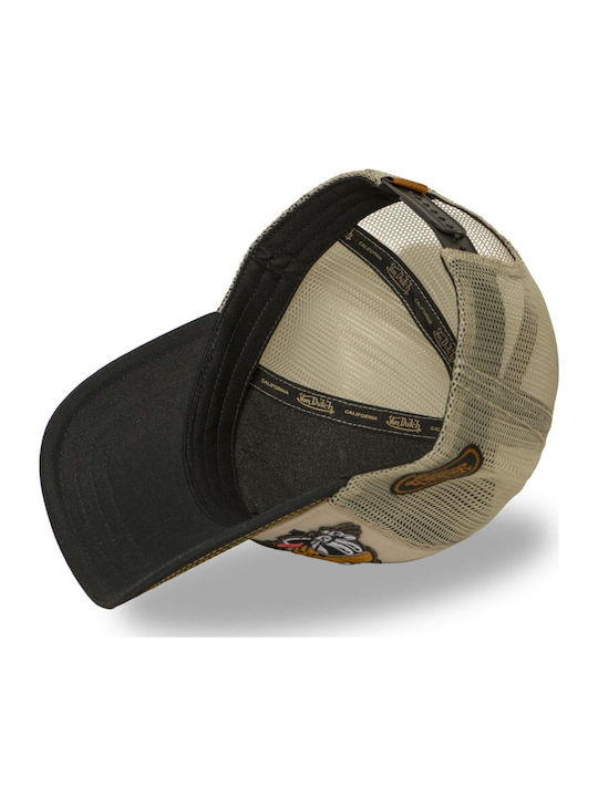 Von Dutch Unisex Șapcă Trucker Negru Bej Vd 1 Ct Patches 19-black Beige