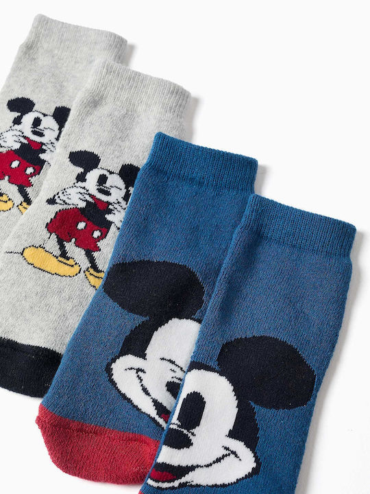 Zippy Παιδικές Κάλτσες Αντιολισθητικές Mickey 2 Ζευγάρια