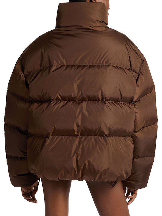 Dsquared2 Jachetă Lungă Puffer Dama Pentru Iarnă Maro Dsquared2 Jachetă Lungă Puffer Dama Pentru Iarnă Maro